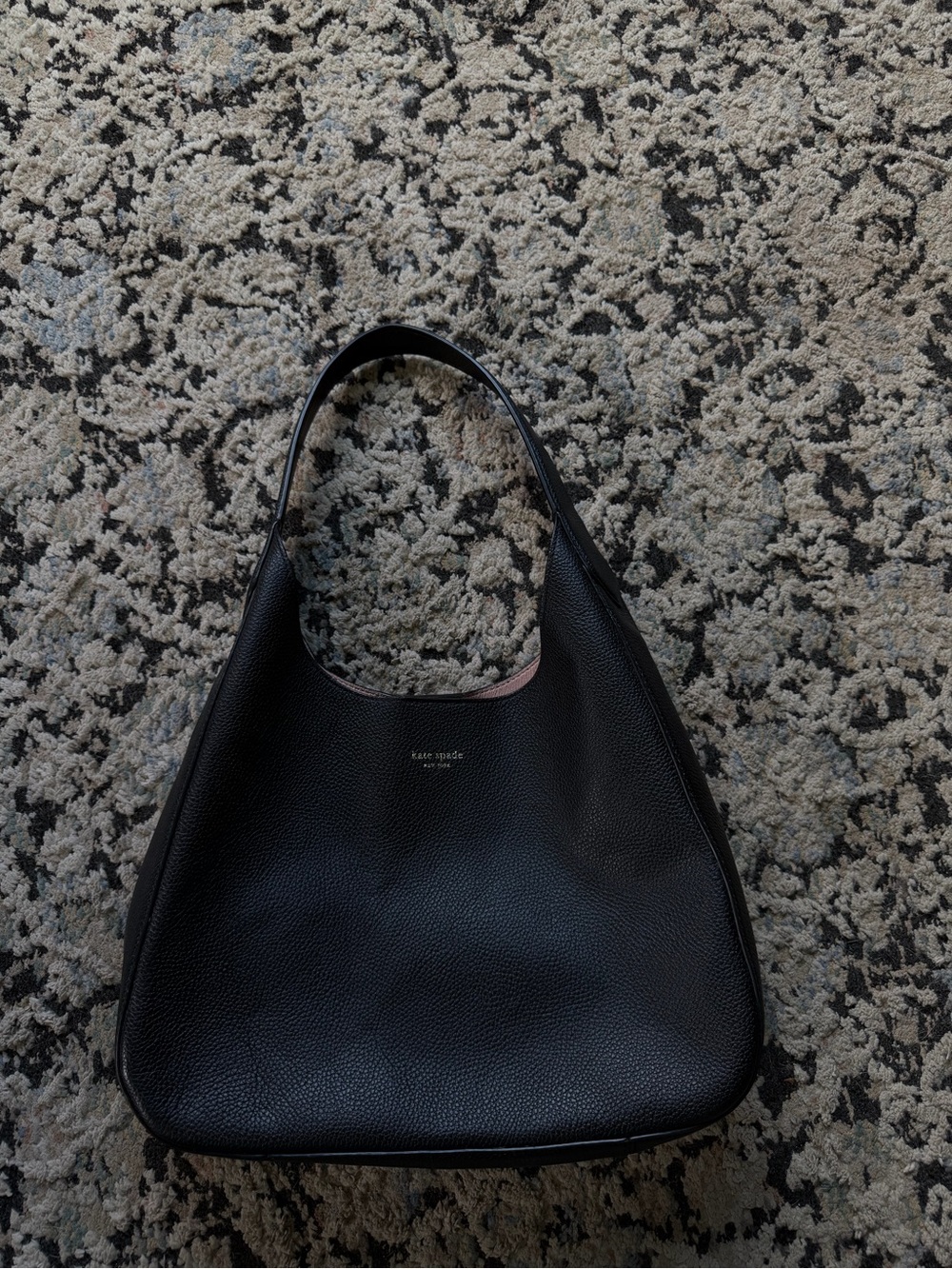kate spade Black Pebbled Leather Shoulder Hobo